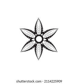 mandala decoration feather illustration vector design