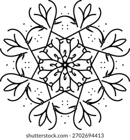 Decoração Mandala Elemento de design de flor