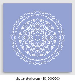 Mandala decoration, geometric round ornament. Stylized floral pattern, isolated colorful design element on a light background. Tribal ethnic arabic, indian, motif. Decorative vector illustration