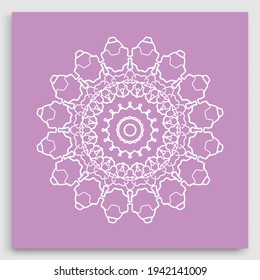 Mandala decoration, geometric round ornament. Stylized floral pattern, isolated colorful design element on a light background. Tribal ethnic arabic, indian, motif. Decorative vector illustration