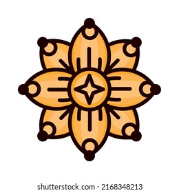 icono de decoración mandala vector aislado