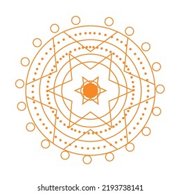 mandala decoration icon white background