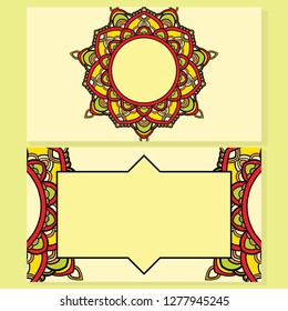 mandala decoration ornament design vector illustration template for bussines/invitation card, banner template, background, icon. easy to editable