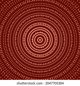 Mandala decoration. Spider web texture. Circle vector background. Brown circle. Circle symbol. Abstract tunnel. Radar background.