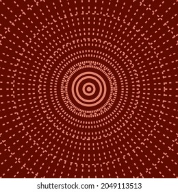 Mandala decoration. Spider web texture. Circle vector background. Brown circle. Circle symbol. Abstract tunnel. Radar background.