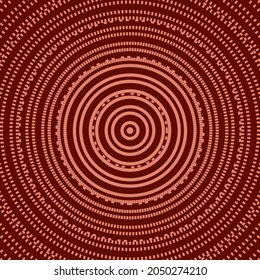 Mandala decoration. Spider web texture. Circle vector background. Brown circle. Circle symbol. Abstract tunnel. Radar background.
