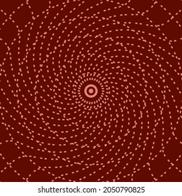 Mandala decoration. Spider web texture. Circle vector background. Brown circle. Circle symbol. Abstract tunnel. Radar background.