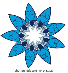 mandala decoration spiritual oriental. mystical ornament element