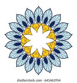 mandala decoration spiritual oriental. mystical ornament element
