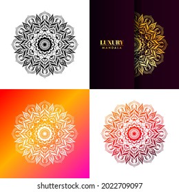 mandala decoration vector element for henna, mehndi, tattoo design, book cover, ornament, round ornament decoration, flower shapes coloring book