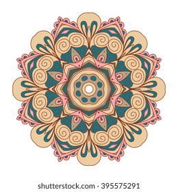 Mandala. Decorative element. Abstract background. Round ornament.