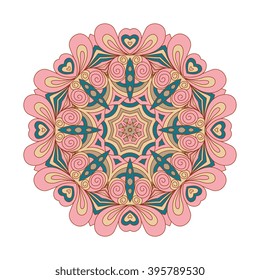 Mandala. Decorative element. Abstract background. Round ornament.