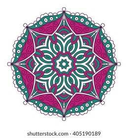 Mandala. Decorative element. Abstract background. Round ornament.