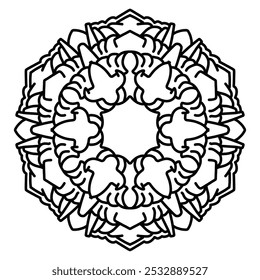 Mandala. Elemento decorativo con círculos para diseño de libros, materiales impresos, invitaciones de boda o celebración, para álbumes.