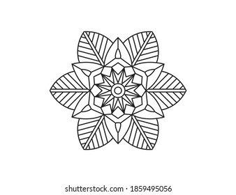 Mandala. Decorative element, flower, ornament. Vector illustration.
