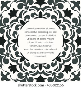 Mandala decorative element. Hand drawn mandala element can be used as invitation card for wedding, birthday and other holiday background. Islam, Arabic and Indian motifs. Vintage decorative element.