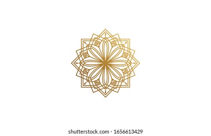 Mandala decorative element illustration. Geometric logo template