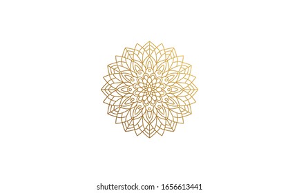 Mandala decorative element illustration. Geometric logo template