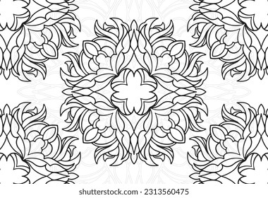 mandala decorative element ornamental composition ornamental linear line freehand drawing print pattern geometric graphics background