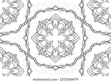 mandala decorative element ornamental composition ornamental linear line freehand drawing print pattern geometric graphics background