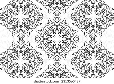 mandala decorative element ornamental composition ornamental linear line freehand drawing print pattern geometric graphics background