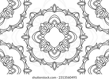 mandala decorative element ornamental composition ornamental linear line freehand drawing print pattern geometric graphics background