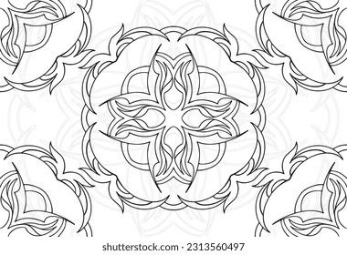 mandala decorative element ornamental composition ornamental linear line freehand drawing print pattern geometric graphics background