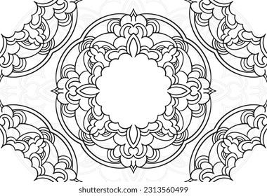 mandala decorative element ornamental composition ornamental linear line freehand drawing print pattern geometric graphics background