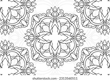 mandala decorative element ornamental composition ornamental linear line freehand drawing print pattern geometric graphics background