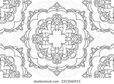 mandala decorative element ornamental composition ornamental linear line freehand drawing print pattern geometric graphics background