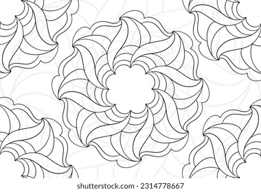 elemento decorativo mandala composición ornamental ornamento patrón de dibujo a mano alzada impresión