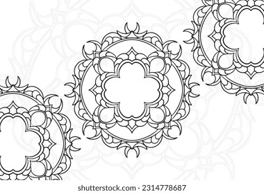 mandala decorative element ornamental composition ornament freehand drawing pattern print