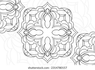 mandala decorative element ornamental composition ornament freehand drawing pattern print