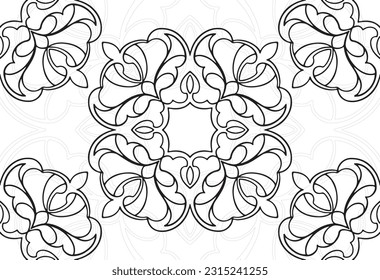mandala elemento decorativo composición ornamental ornamento diseño de impresión de dibujo a mano alzada 