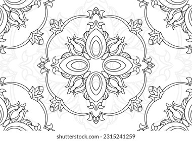 mandala decorative element ornamental composition ornament freehand drawing pattern print design 