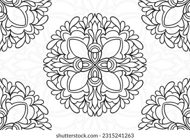 mandala decorative element ornamental composition ornament freehand drawing pattern print design 