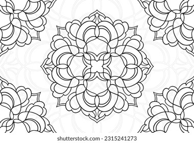 mandala elemento decorativo composición ornamental ornamento diseño de impresión de dibujo a mano alzada 
