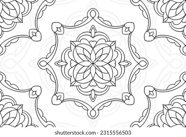 mandala decorative element ornamental composition ornament freehand drawing pattern print line design
