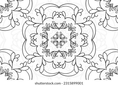mandala decorative element ornamental composition ornament freehand drawing pattern print line design 