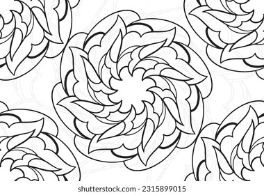 mandala decorative element ornamental composition ornament freehand drawing pattern print line design 