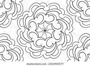 mandala decorative element ornamental composition ornament freehand drawing pattern print line design postcard background