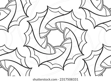 mandala decorative element ornamental composition ornament freehand drawing pattern print line design postcard background medallion outline
