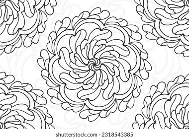 mandala decorative element ornamental composition ornament freehand drawing pattern print line design postcard background medallion outline decoration