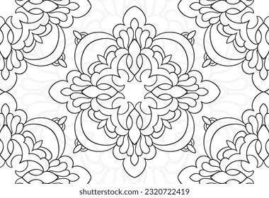 mandala elemento decorativo composición ornamental ornamento patrón de dibujo a mano alzada línea de impresión postal fondo medallón decoración de contorno estilo gótico 