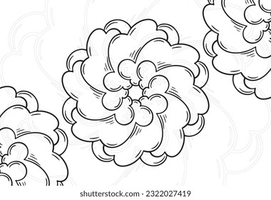 mandala dekorative Elemente Zierverzierung Freehe und Zeichnung Muster Printlinie Design Postkarte Hintergrund Medallion Umriss Dekoration gothischen Stil 
