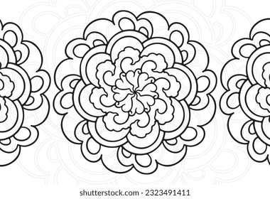 mandala elemento decorativo composición ornamental ornamento patrón de dibujo a mano alzada línea de impresión postal fondo medallón decoración de contorno estilo gótico 