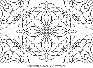 mandala elemento decorativo composición ornamental ornamento patrón de dibujo a mano alzada línea de impresión postales fondo medallón decoración de contorno gótico estilo floral