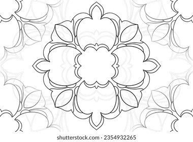 mandala decorative element ornamental composition ornament freehand drawing pattern print line design postcard background medallion outline decoration gothic style snowflake packaging decoration