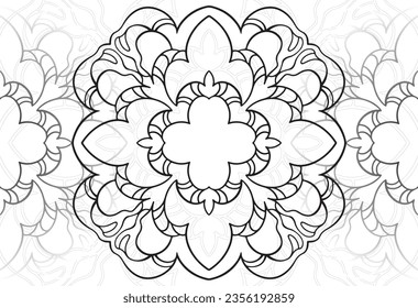 mandala decorative element ornamental composition ornament freehand drawing pattern print line design postcard background medallion outline decoration gothic style snowflake packaging decoration