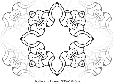 mandala elemento decorativo composición ornamental ornamento patrón de dibujo a mano alzada línea de impresión postales fondo medallón decoración estilo gótico nevado decoración de empaque
